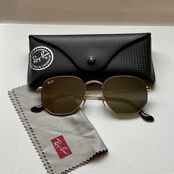 Ray-Ban Hexagonal Flat Lens Glasses Sunglasses - Picture 1 of 10